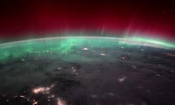 So präsentiert sich das Spektakel von der internationalen Raumstation aus.