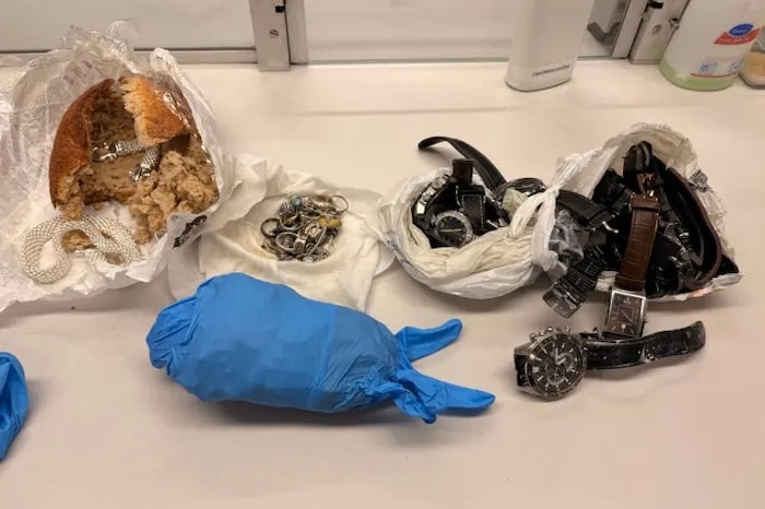 Die Beute war im Auto verteilt versteckt worden.
