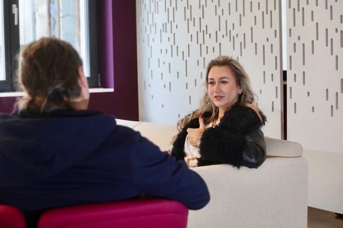 Christina Kosik im Gespräch mit „Krone“-Redakteur Robert Fröwein.