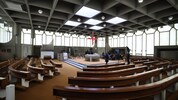 Der fast 600 Quadratmeter große Kirchenraum soll in einem Jahr Sportler-Paradies sein.