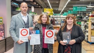 Peter Gschiel (Billa), Bgm. Elke Kahr und Doris Kirschner