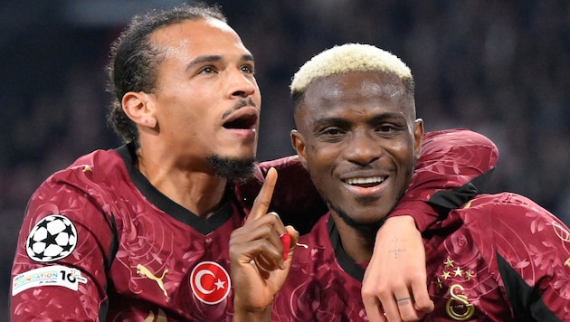 Leroy Sane (l.) und Victor Osimhen (r.)