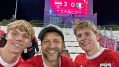 Rafael und Toni Feldinger (Mitte) mit Johannes Moser.