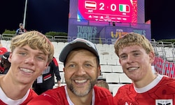 Rafael und Toni Feldinger (Mitte) mit Johannes Moser.