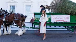 Jetzt glitzert’s im Weißen Haus! First Lady Melania Trump hat am Montag den offiziellen 2025 ...