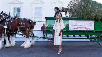 Jetzt glitzert’s im Weißen Haus! First Lady Melania Trump hat am Montag den offiziellen 2025 ...