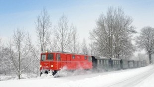 Die Waldviertelbahn im Winterparadies.