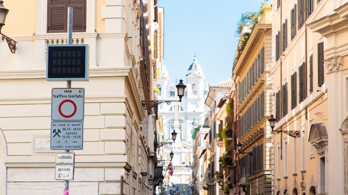 Eine verkehrsberuhigte Zone in Rom
