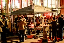 Info-Stand im Rahmen der Mahnwache „LKH Gmünd bleibt“ 