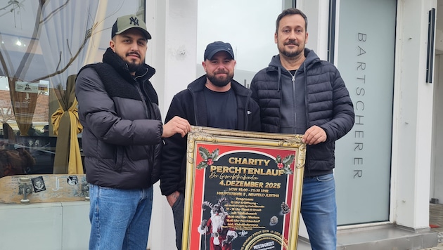 Mehmet „Memo“ Akay vom Kebab-Haus, Jan-Luca Zechmeister-Seiler, der „Bartscherer“, und ...