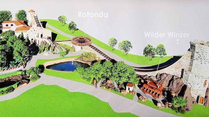 Die 20 Jahre alte Tempelrutsche gibt es nicht mehr. Statt ihr kommt die „Rotonda“.