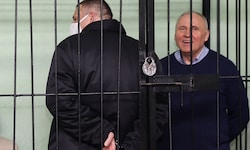 Der mittlerweile aus der Haft entlassene Sergej Tichanowski (links) und Statkewitsch (rechts) im ...