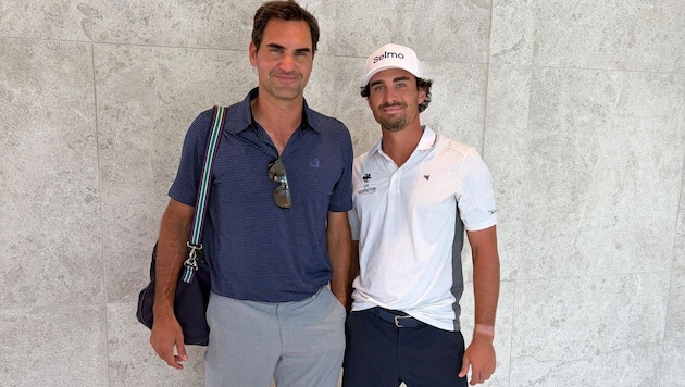 Golfprofi Niklas Regner traf in Dubai Tennis-Ikone Roger Federer.