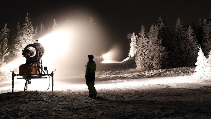Die kalten Temperaturen wurden zum Beschneien genutzt.