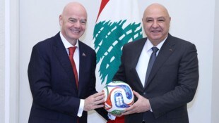 Gianni Infantino und Präsident Joseph Aoun