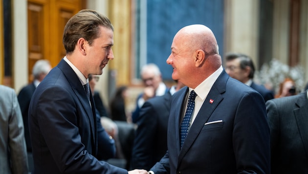 Auch die Ex-Politgröße Sebastian Kurz war zu Stockers Ansprache eingeladen.