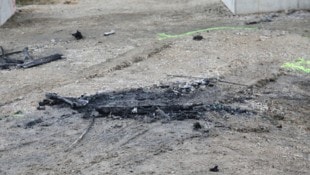 Brandrückstände am Tatort in Wien-Donaustadt