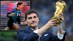 Goalie-Legende Iker Casillas holte mit Spanien 2010 den Weltmeisterpokal (großes Bild). Den ...