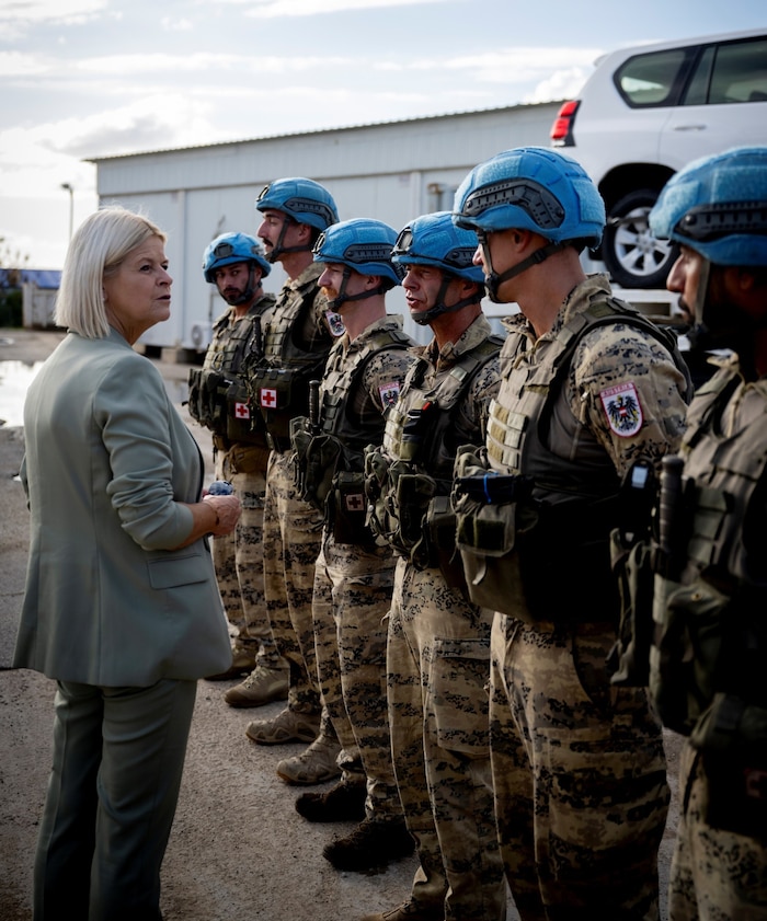 153 österreichische Bundesheer-Soldaten stehen derzeit im Grenzgebiet zwischen Libanon und ...