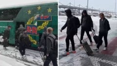 Winterlicher Empfang für Rapid! 