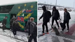 Winterlicher Empfang für Rapid! 