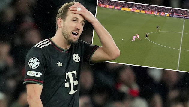 Ein misslungener Ausflug von Keeper Manuel Neuer (kleines Bild) besiegelte die Pleite von Harry ...