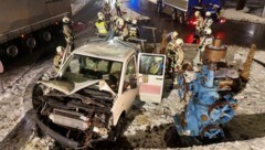 Der Unfallwagen auf der L200. 