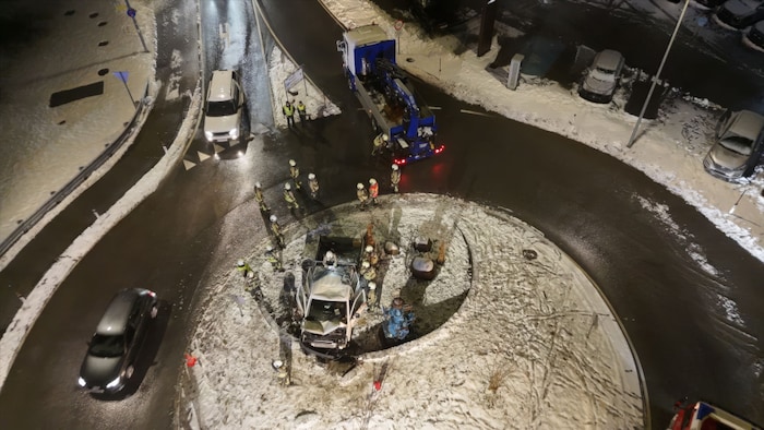 Die Unfallstelle am Mittwochabend.