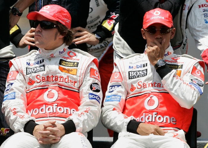 2007 gingen Fernando Alonso (l.) und Lewis Hamilton für McLaren an den Start.