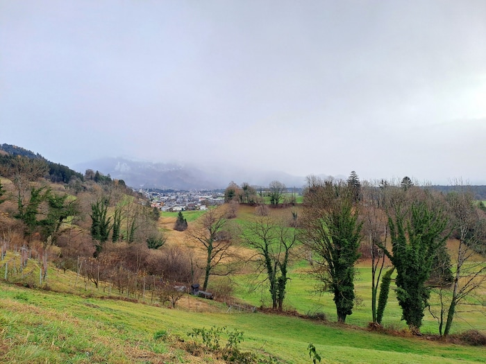 Der Blick vom Runkelinaweg Richtung Bludesch.
