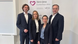 Vinzenz Kliniken-Chef David Pötz, Herz-Jesu-Krankenhaus-Geschäftsführerin Elvira Czech, ...