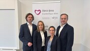 Vinzenz Kliniken-Chef David Pötz, Herz-Jesu-Krankenhaus-Geschäftsführerin Elvira Czech, ...