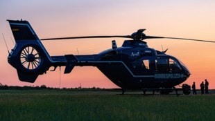 Der verdächtige Ukrainer wurde in einem Hubschrauber der Bundespolizei nach Deutschland gebracht ...