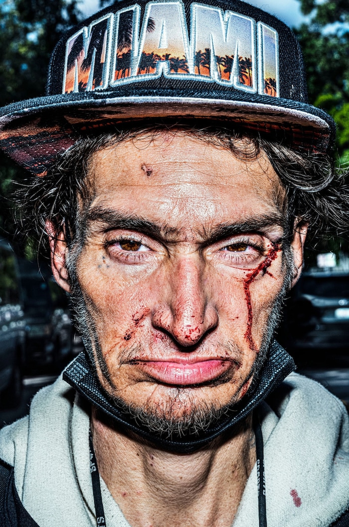 Bruce Gilden, Angel, Overtown, Miami, Florida, USA, 2022