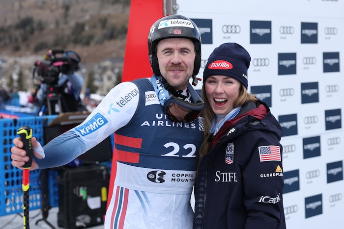 Aleksander Aamodt Kilde and Mikaela Shiffrin