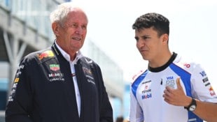 Red Bulls Motorsportberater Helmut Marko (li.) ist ein Fan von Isack Hadjar.
