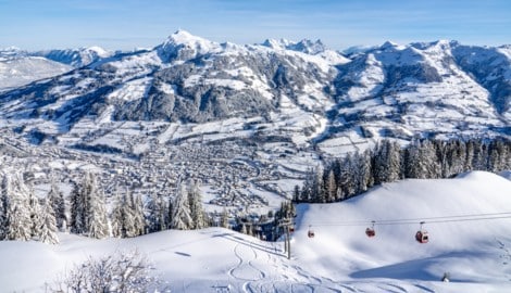 Skigebiet – Panoramaaufnahme