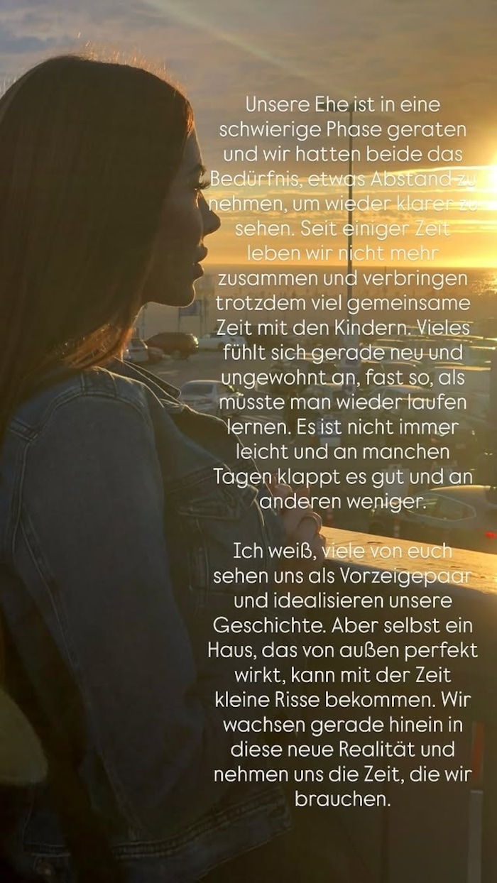 Am Freitag veröffentlichte Anna-Maria Ferchichi diese Botschaft in ihren Instagram-Storys.