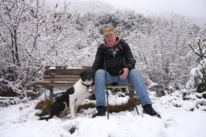 Hubert Mussack und Hündchen Charly sind täglich auf dieser Runde unterwegs.