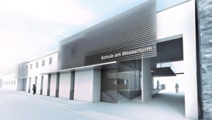 So modern kann ein denkmalgeschütztes Gebäude aussehen – Entwurf für die AHS in Hainburg.