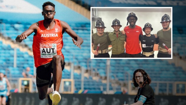 Dreisprung-Ass Endi Kingley bekam der Feuerwehr Bad Mühllacken neue „Trainingspartner“.