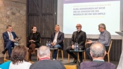 Moderator Tarek Leitner, Lina Karner (Verein Welterbe Neusiedler See), Patrik Hierner (Tourismus ...