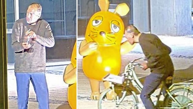 Der Verdächtige hielt sich über eine Stunde lang am Tatort auf. Nach vollendeter Arbeit suchte ...