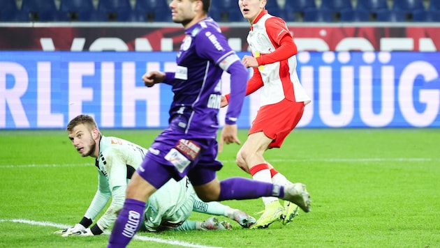 Marc Striednig (re.) traf zum 2:1.