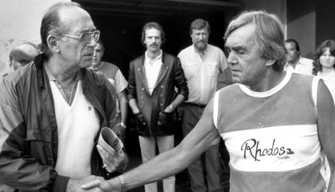 Zwei Größen: Auch Max Merkel (li.) hatte seine Differenzen mit Ernst Happel.