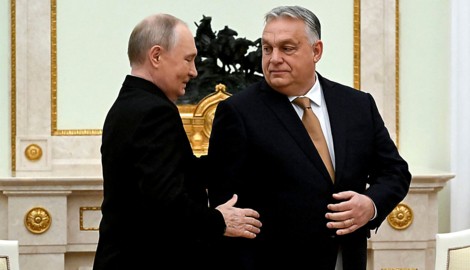 Russlands Machthaber Putin empfing den ungarischen Premier Orbán am Freitag im Kreml.