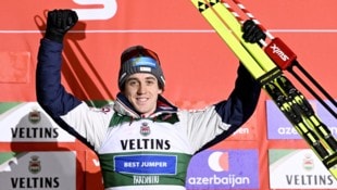 Kombinierer Thomas Rettenegger hatte am Samstag Grund zur Freude.