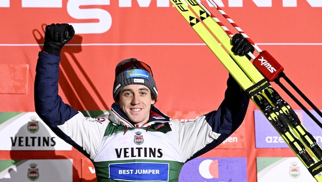 Kombinierer Thomas Rettenegger hatte am Samstag Grund zur Freude.