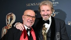 Regisseur Otto Retzer und Thomas Gottschalk nach der Preisverleihung