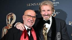 Regisseur Otto Retzer und Thomas Gottschalk nach der Preisverleihung